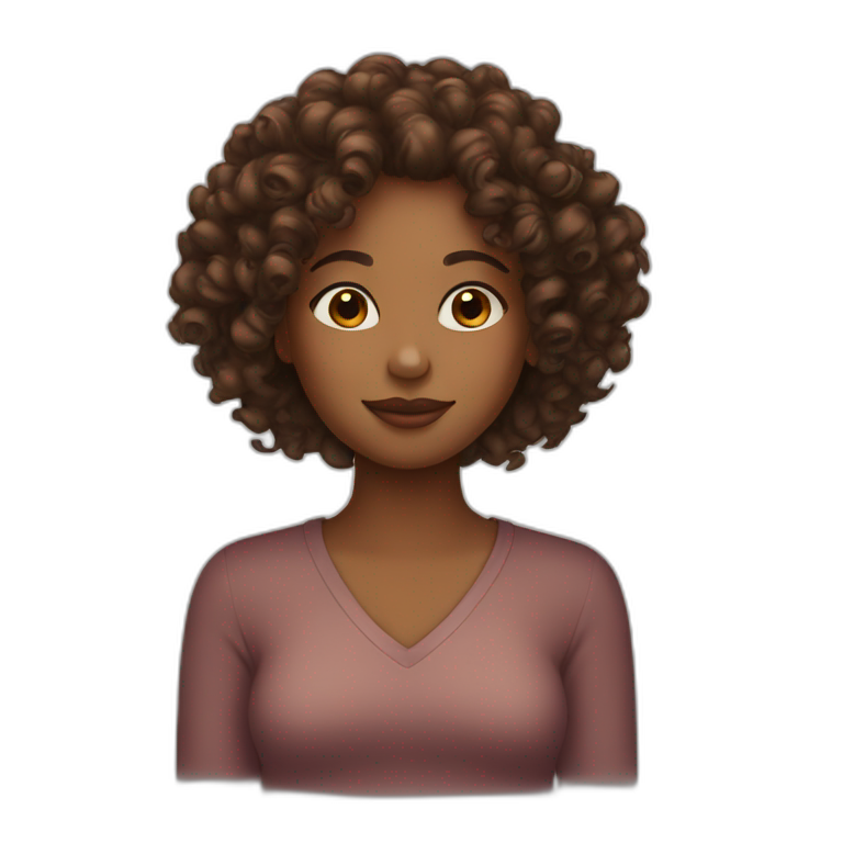curly brown girl emoji