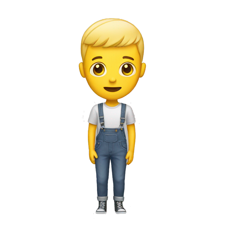 Yellow man with bowlcut and braces emoji