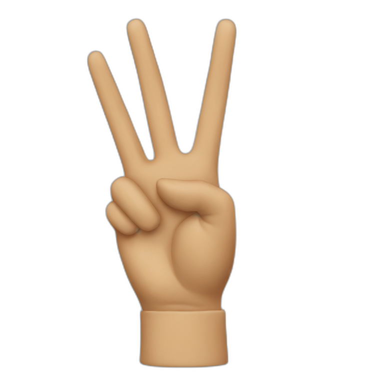 mannequin wood hand peace sign emoji
