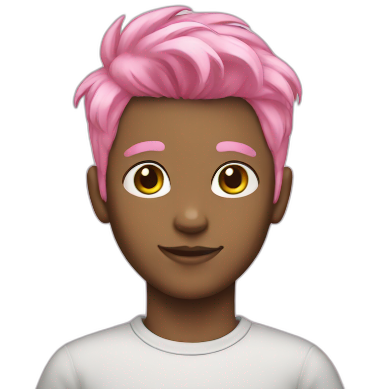 cat boy pink hair emoji