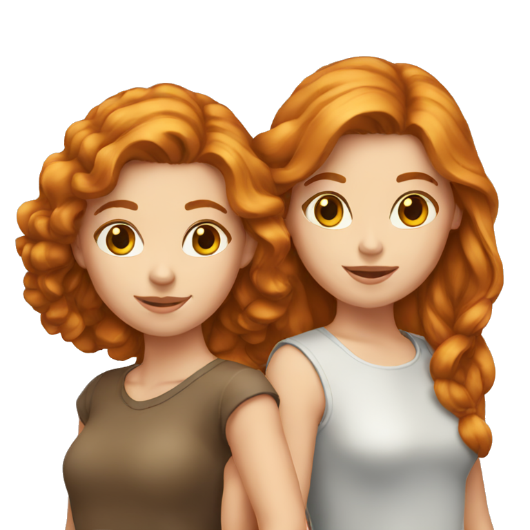 two--girls-best-friends-brownhair-ginger emoji