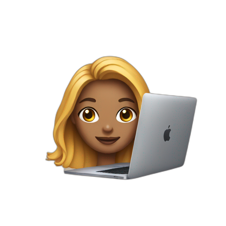 A Instagram creator using MacBook emoji