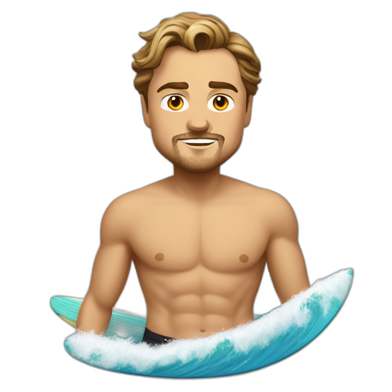 léonardo dicaprio surf emoji