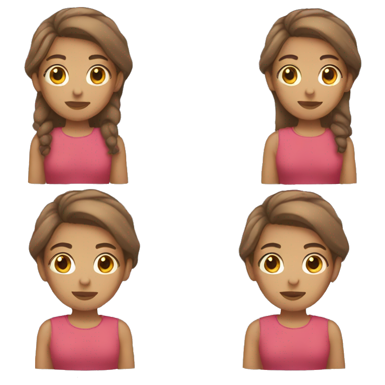 girl with light skin and brown hair emoji