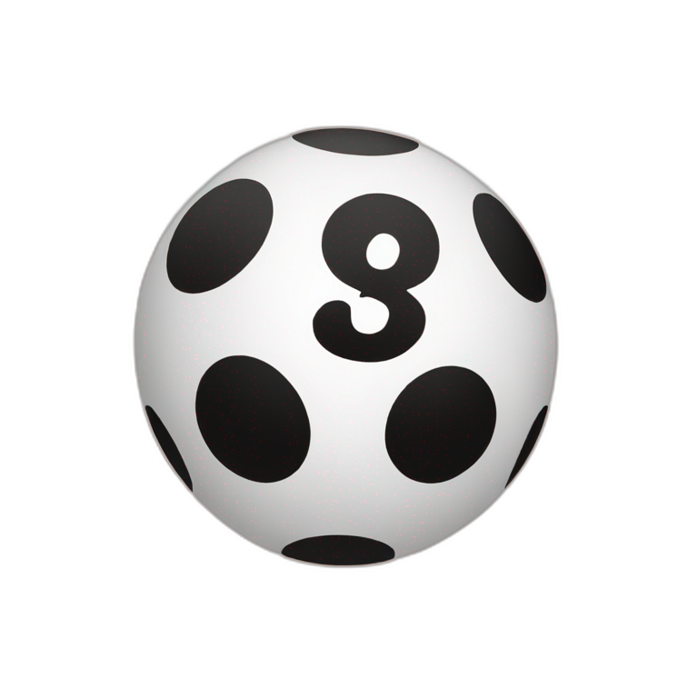 bingo ball with number 8 emoji