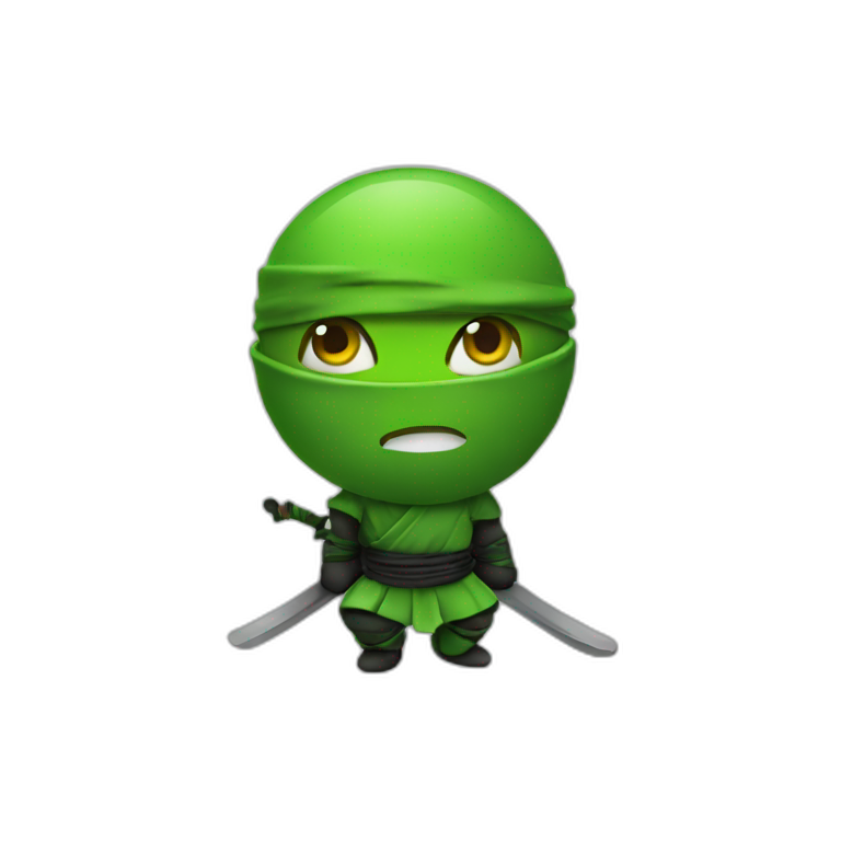 Ninja in green aple emoji