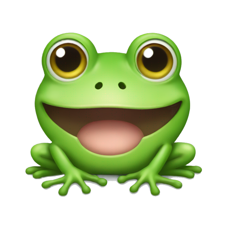 a cute frog emoji