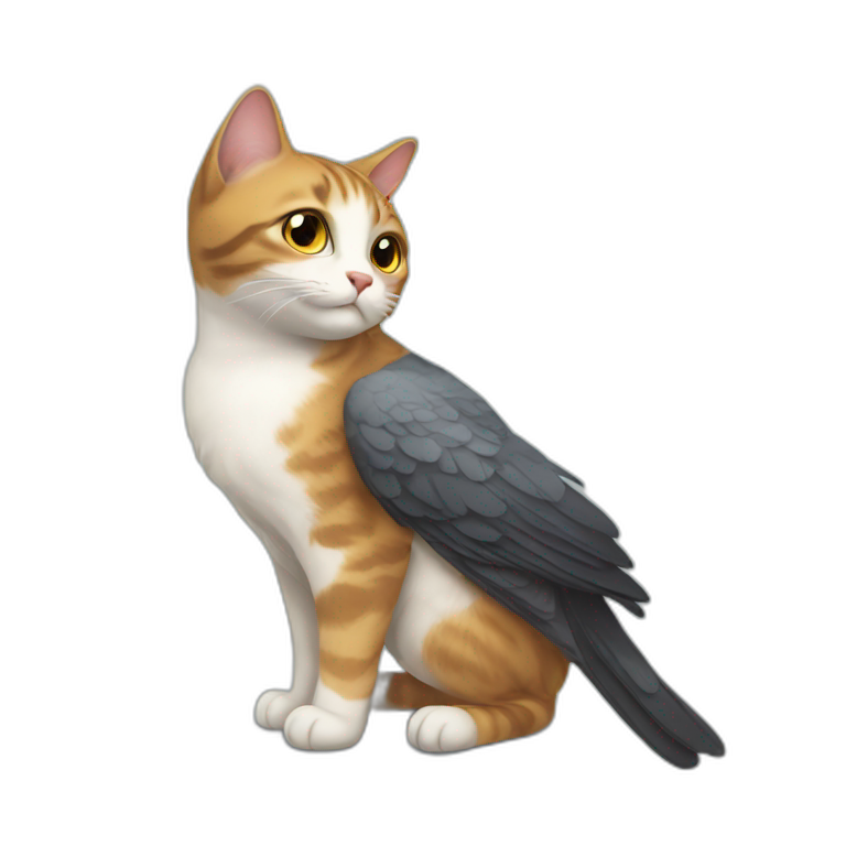 cat with bird emoji