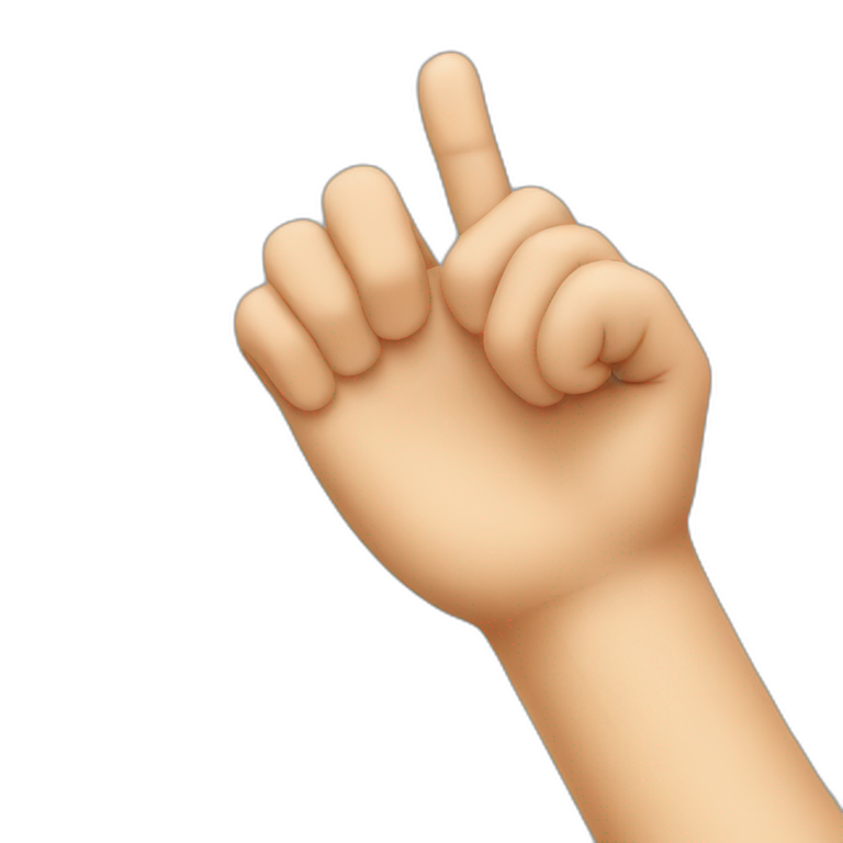very long thumb emoji