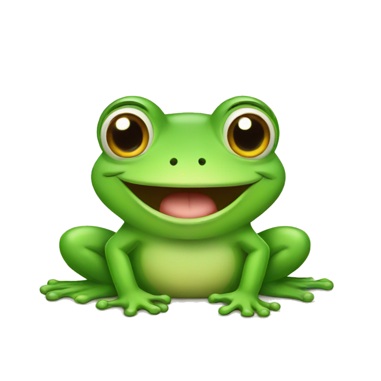 Happy frog emoji
