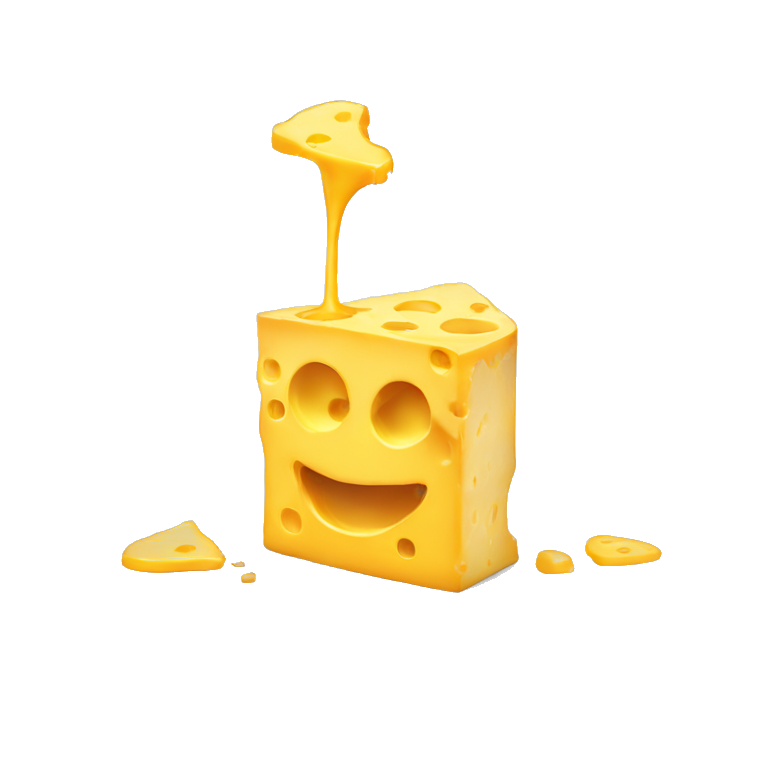 graphics card made of melting cheese emoji