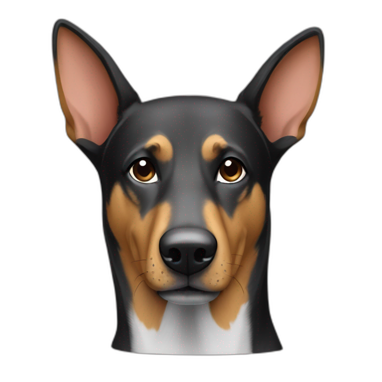coonhound and German shepherd mix dog profile emoji