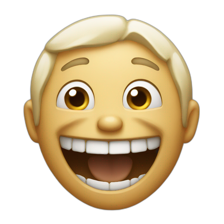 Extreme exaggerated laughing emoji emoji