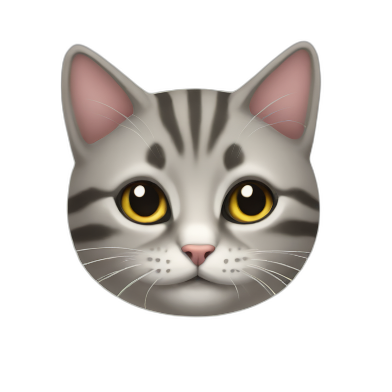 Chat câlin a un chat emoji