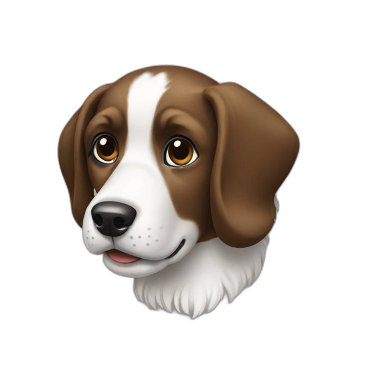 Black and white dog emoji