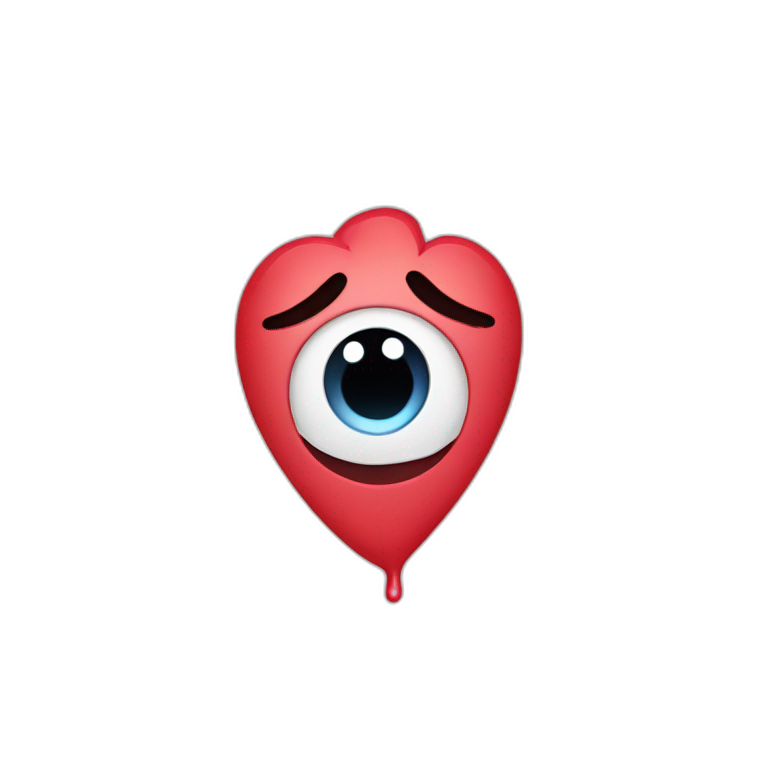 heart eyes with crying emoji emoji