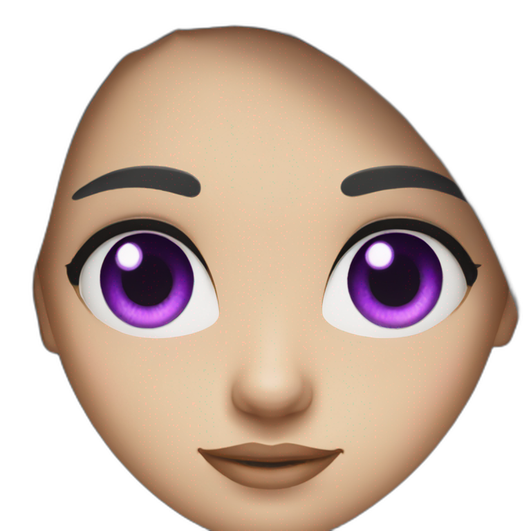 girl with purple eyes and dark hair emoji