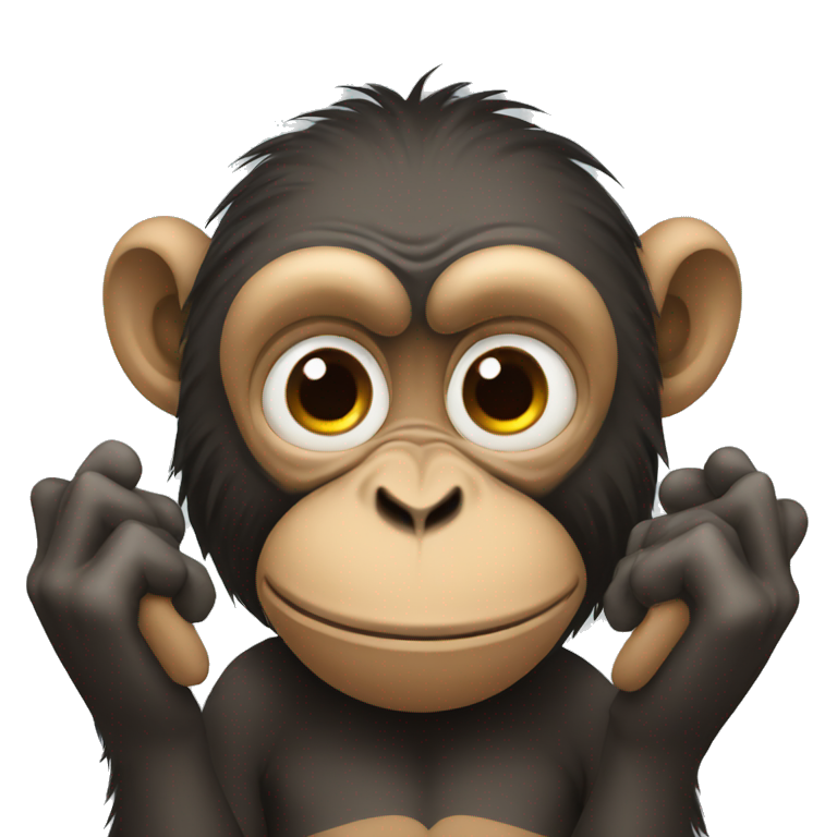 Ape with hands on his cheeks emoji