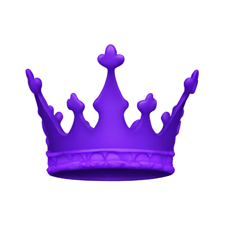Neon purple crown on F emoji