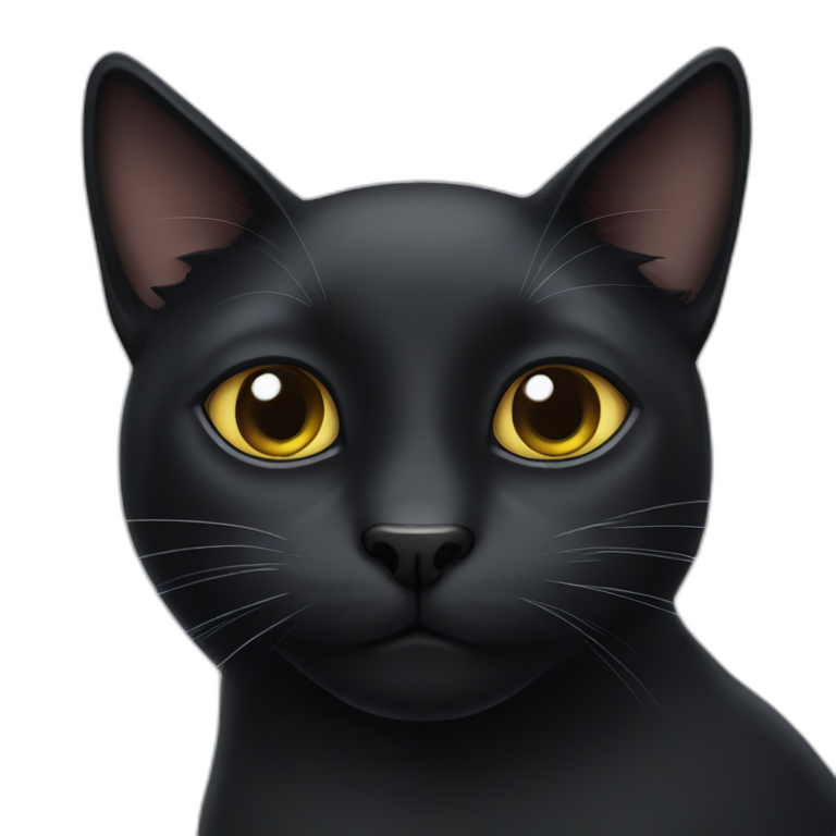 one-eyed Black cat emoji