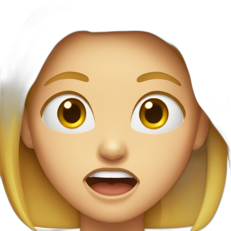 female face screaming emoji