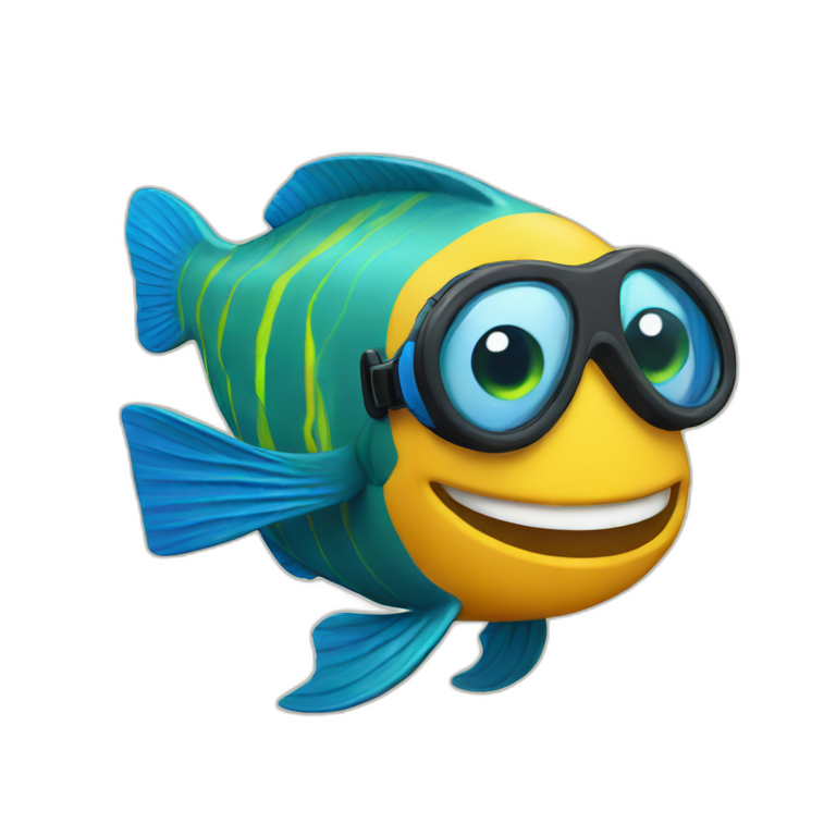 a fish with a snorkel emoji