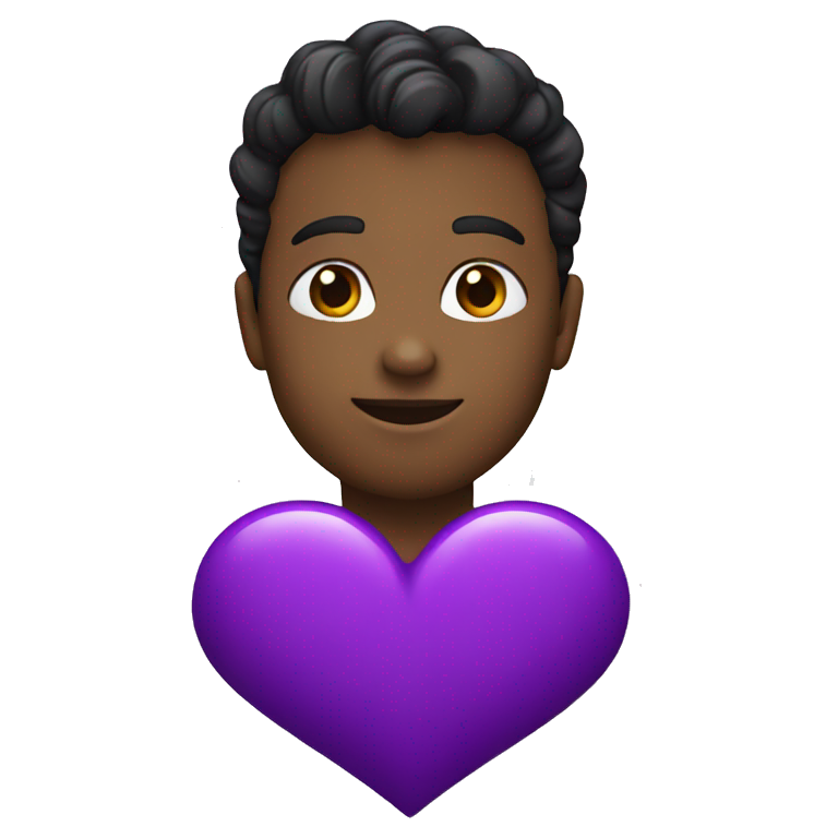 Black and Purple Heart emoji