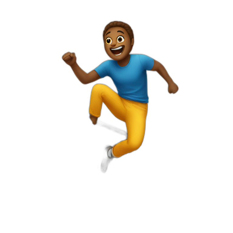 man jumping off balcony emoji