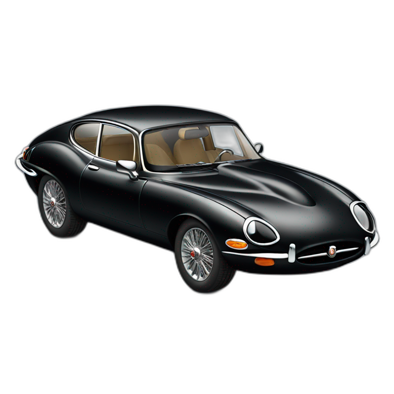 jaguar type F black car emoji