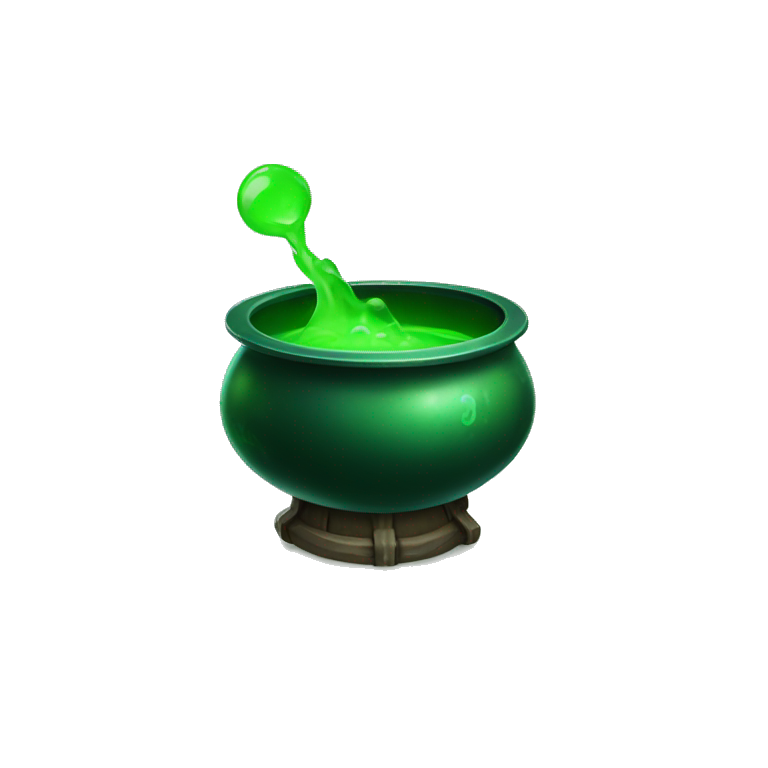 Witch's Cauldron green potion emoji