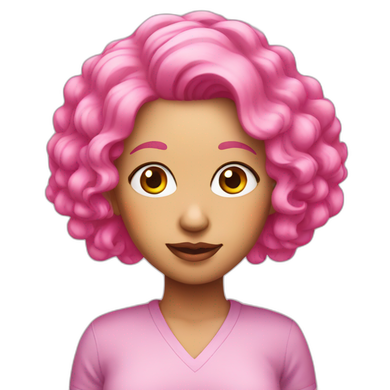 pink hair lady emoji