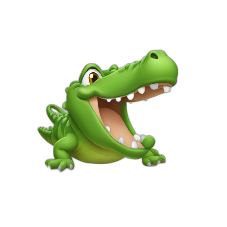 the crocodile farts  emoji