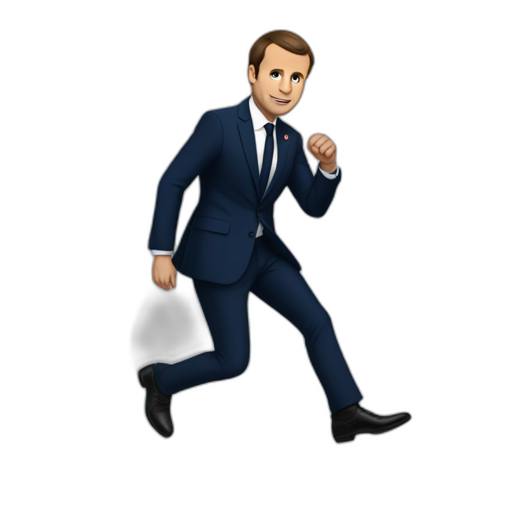 macron stepping on france emoji
