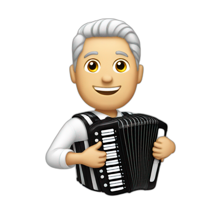 white male accordionist emoji