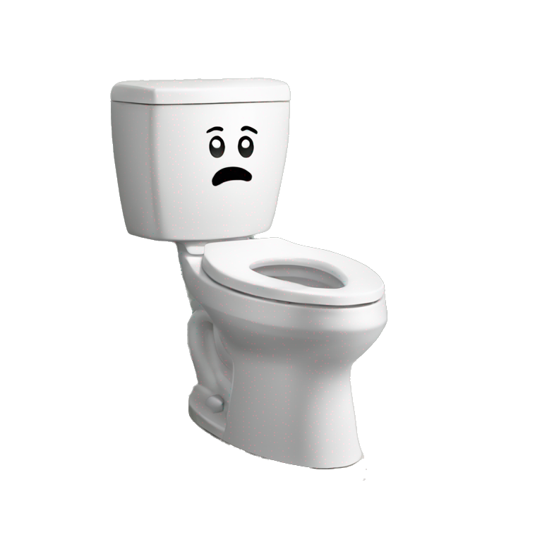 Toilet with a face on it emoji