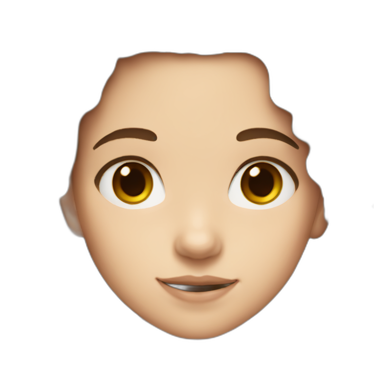 11 year old girl brown hair brown eyes white skin emoji