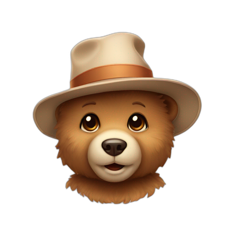 teddy bear in a hat emoji