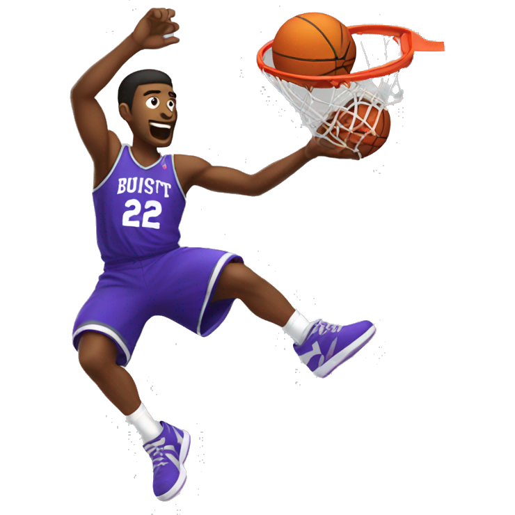 Basketball player dunking Sticker