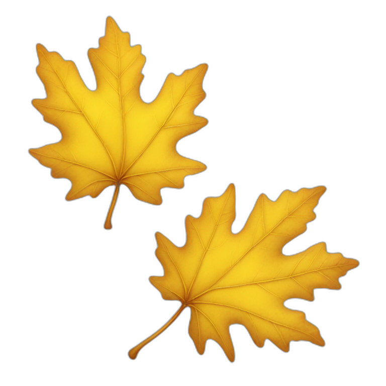 yellow fall leaf emoji