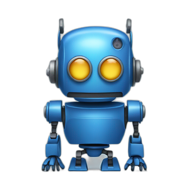 Blue robot emoji