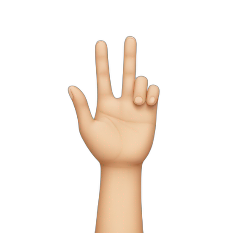 Ring finger and middle finger up emoji