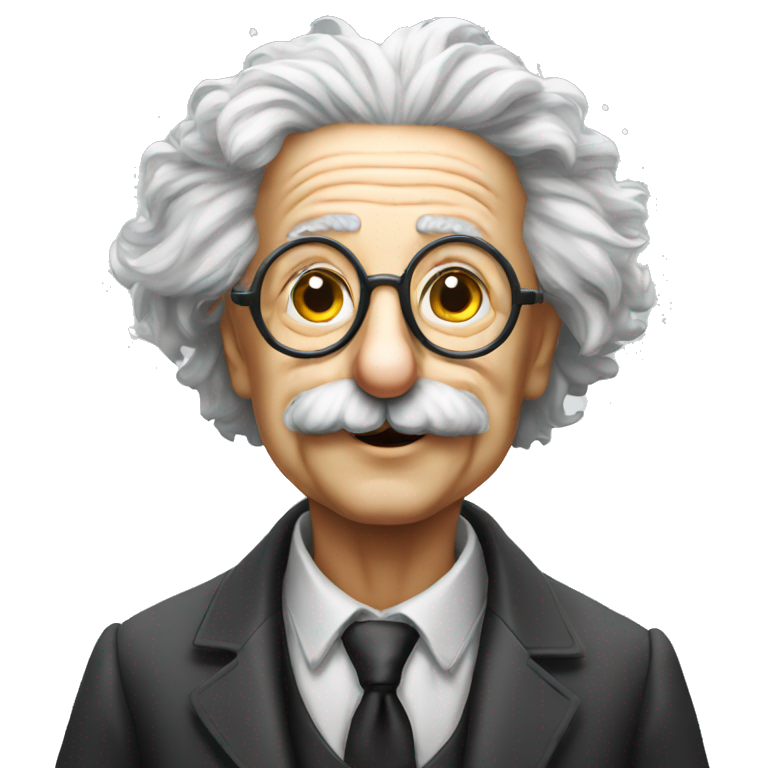 albert einstein with stars eyes glasses emoji