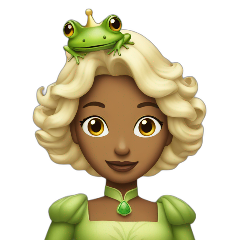 queen of frogs on her iphone emoji