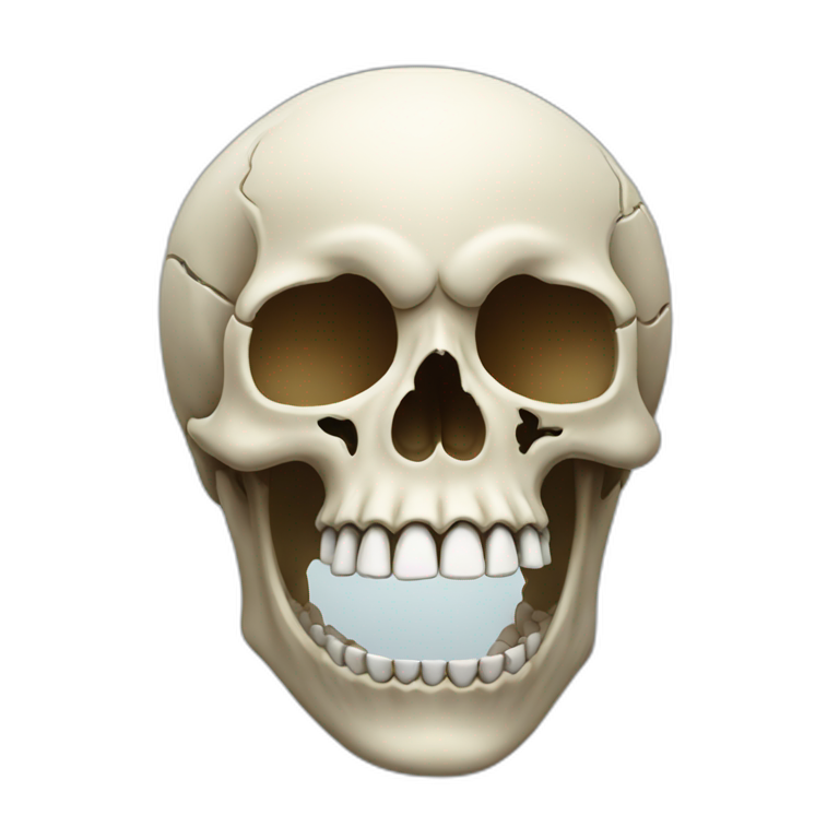 Skull with open mouth emoji