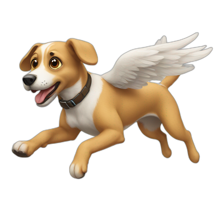 Flying dog emoji