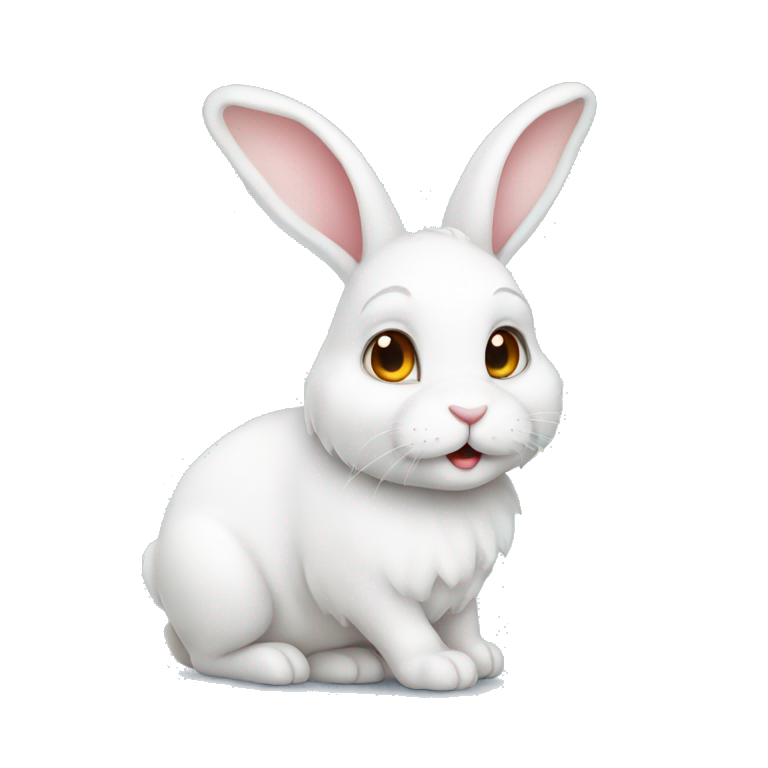 cute white rabbit emoji