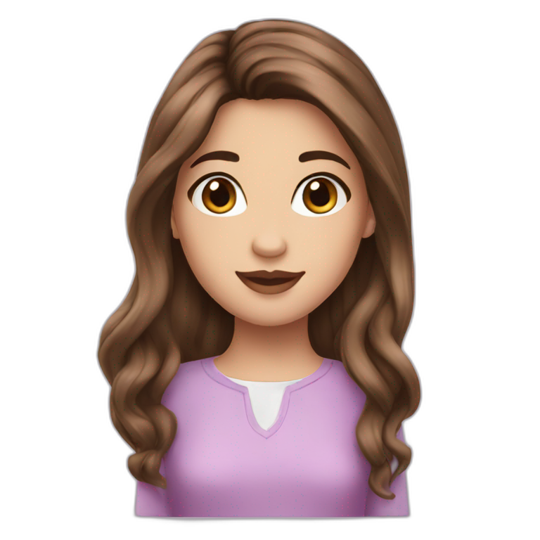 violetta girl brown hair emoji