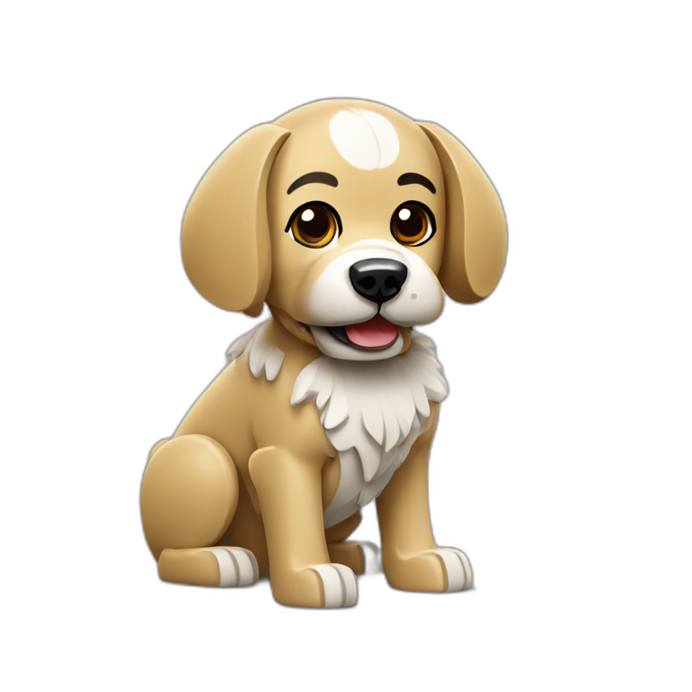lego style dog emoji