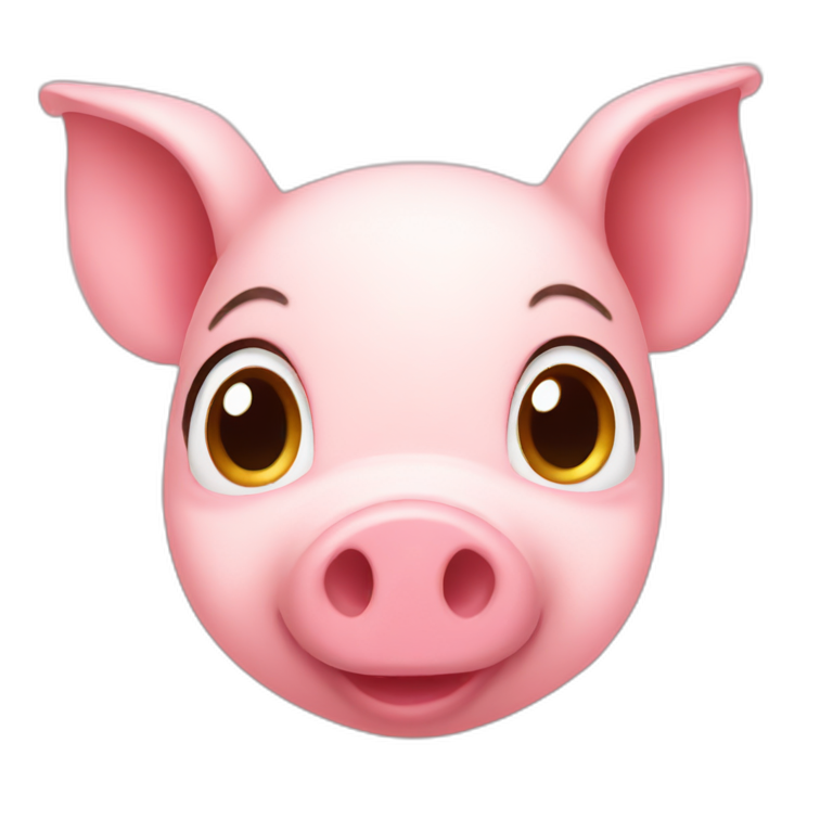 piglet heart face emoji