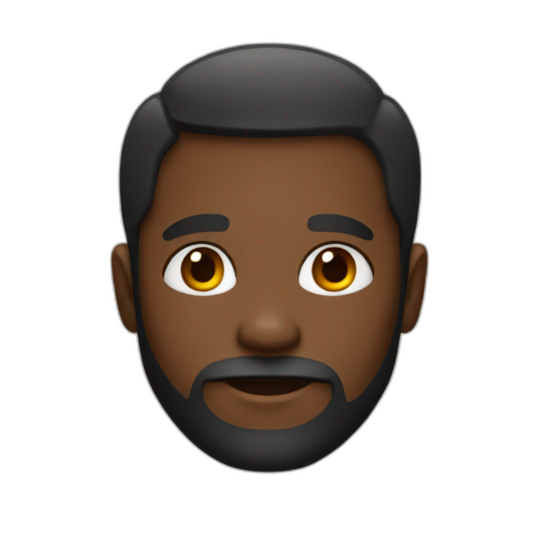 black man with beard emoji